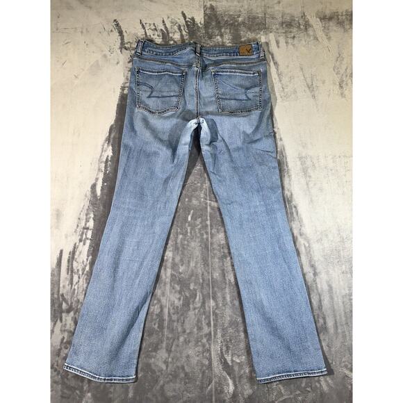 American Eagle Jeans Women's Mid Rise Straight Super Stretch Size 14 - Picture 8 of 11